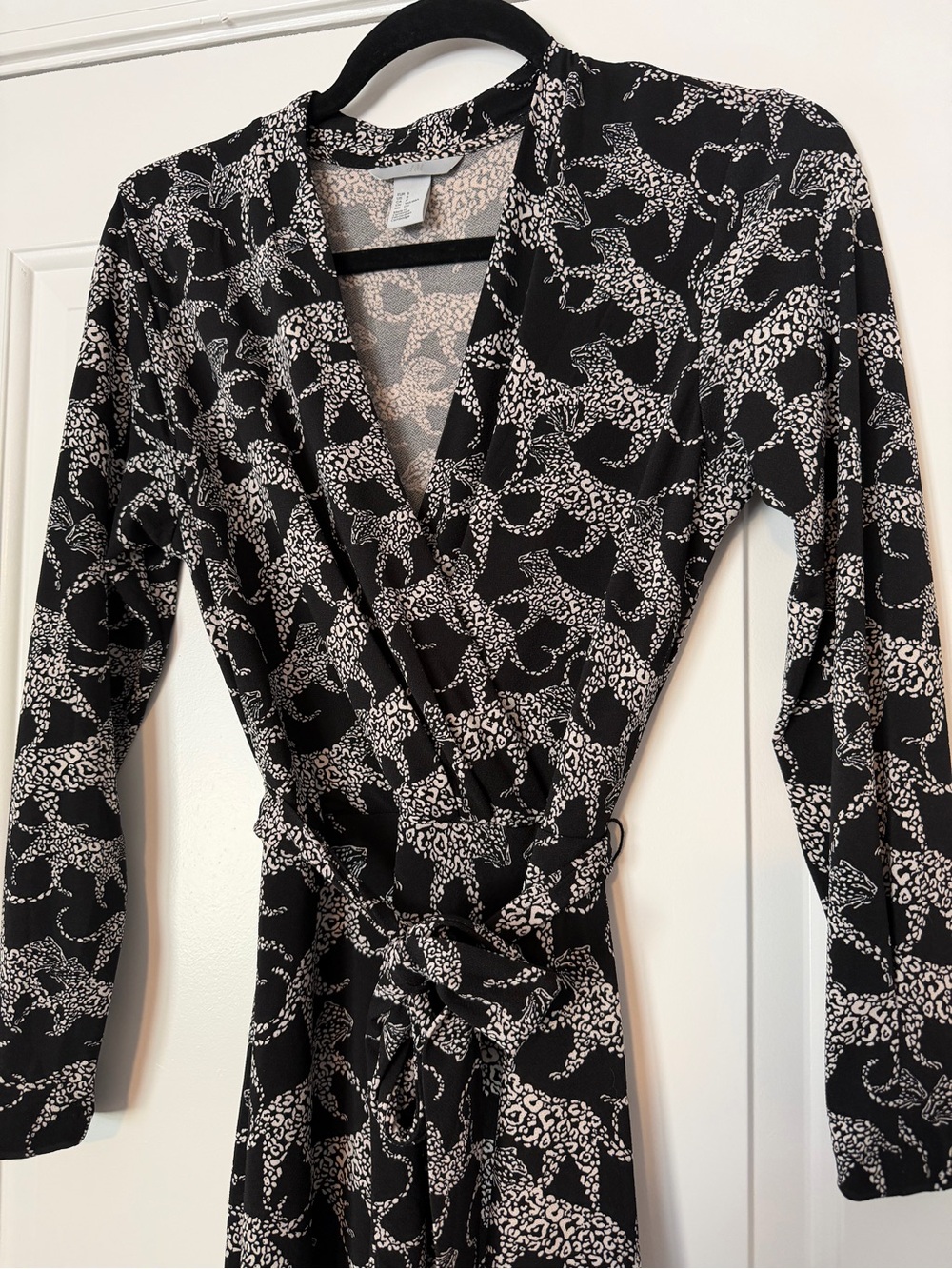 H&M leopard wrap dress